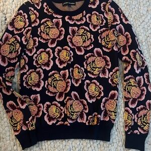 🩷NWOT🩷 navy and pink floral sweater